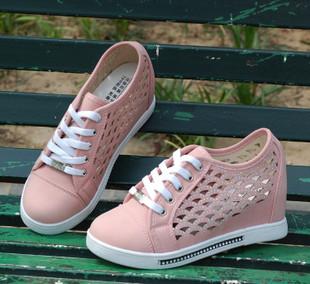 非常粉、非常可爱的一款女士增高鞋