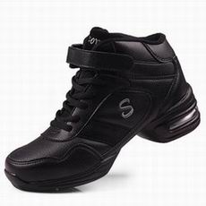 616舞蹈女士内增高鞋黑色皮款