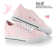 仿T2R帆布白色6厘米韩版女士内增高鞋